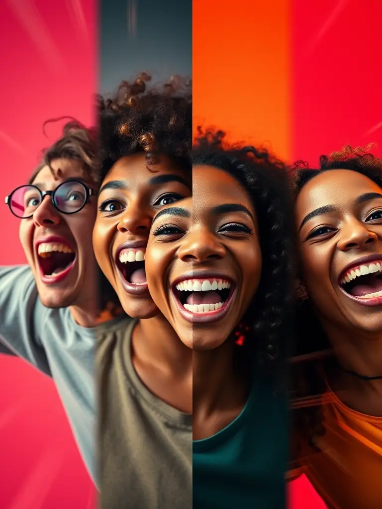A dynamic cover art for the 'Reaction Rundown' podcast, showcasing a split screen with faces expressing various emotions, set against a bold, energetic backdrop.