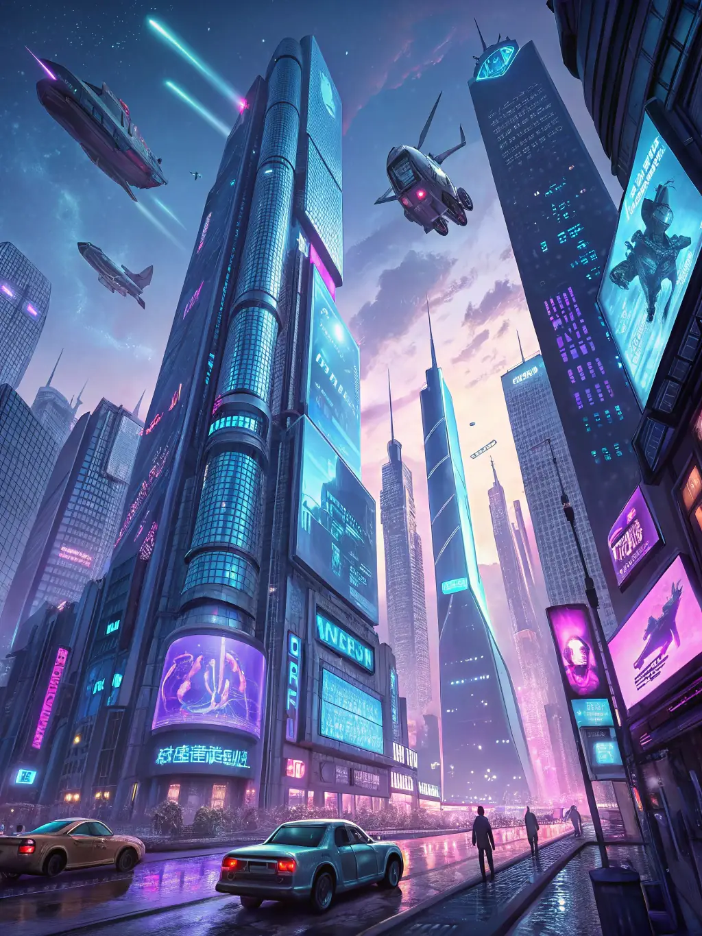 A professional cover art for the 'Tech Frontiers' podcast, featuring a futuristic cityscape with digital circuit patterns, set against a sleek, modern background.